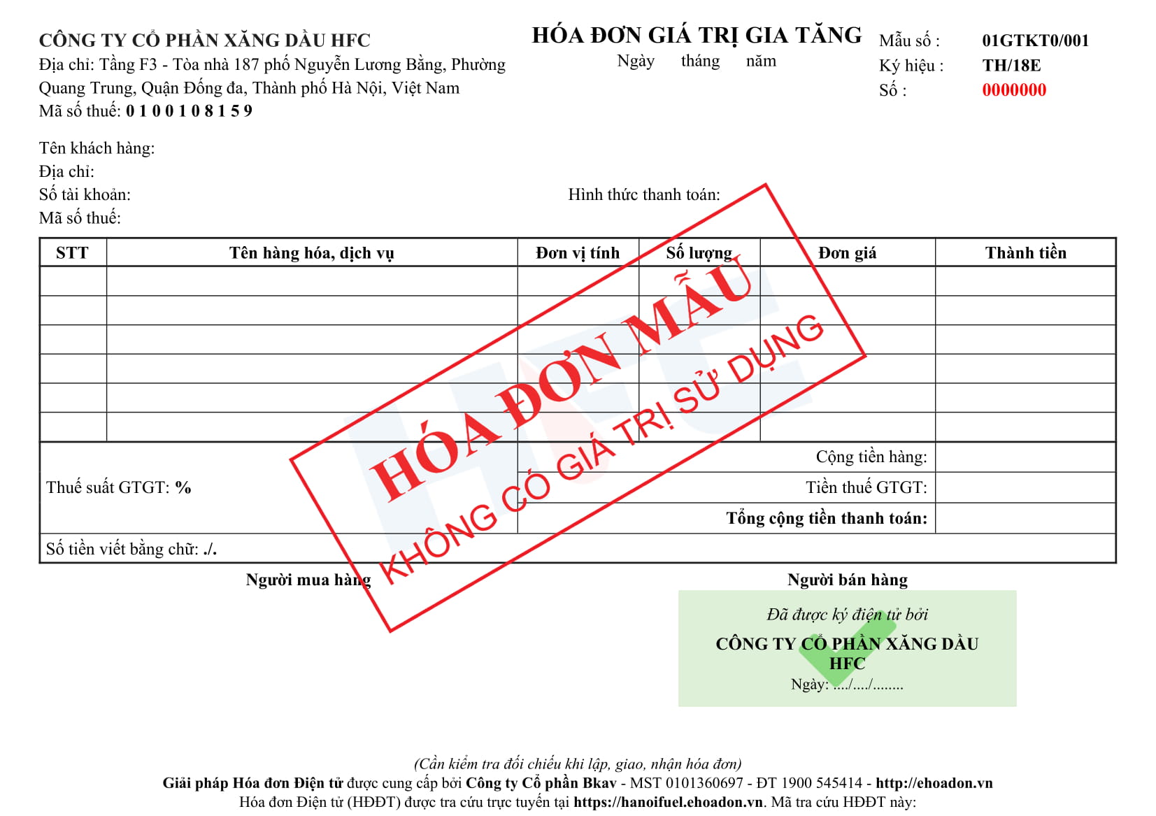 Mẫu hóa đơn điện tử BKAV thiết kế 500.000đ - CPA10