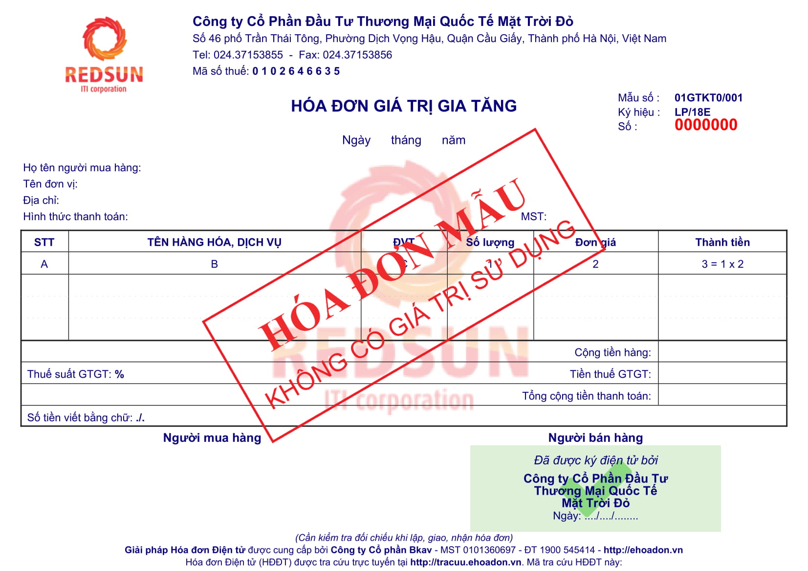 Mẫu hóa đơn điện tử BKAV thiết kế 500.000đ - CPA8