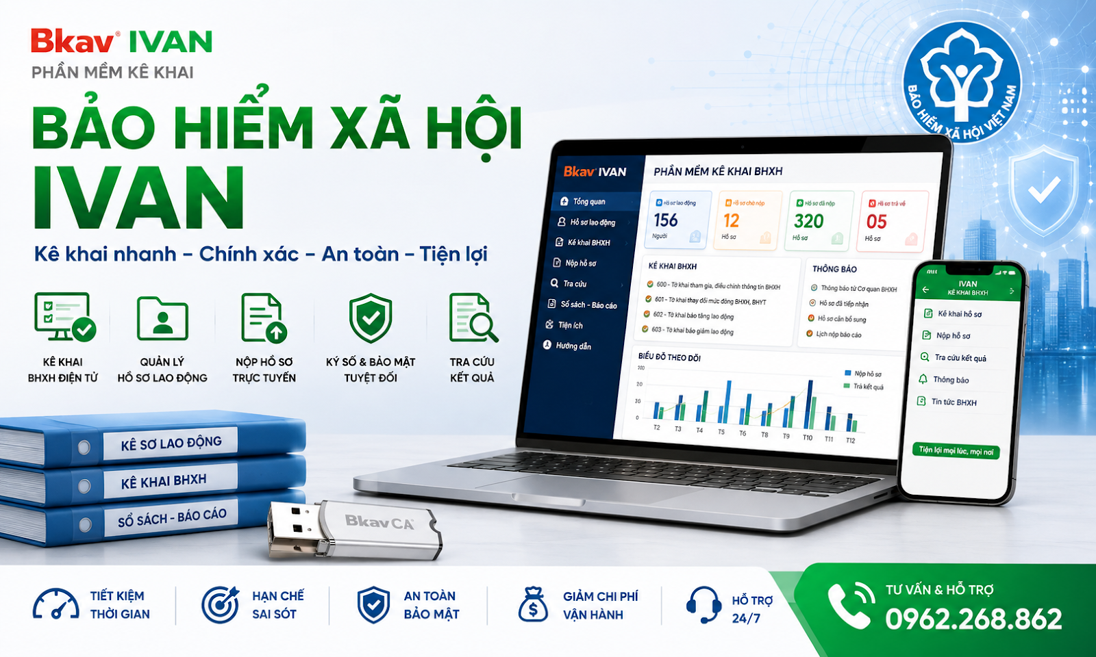 Phần mềm BHXH BKAV IVAN - kê khai bảo hiểm xã hội điện tử